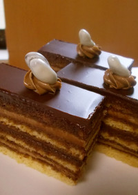 オペラ風♡チョコレートケーキ