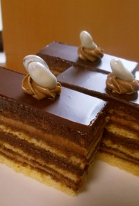 オペラ風♡チョコレートケーキ