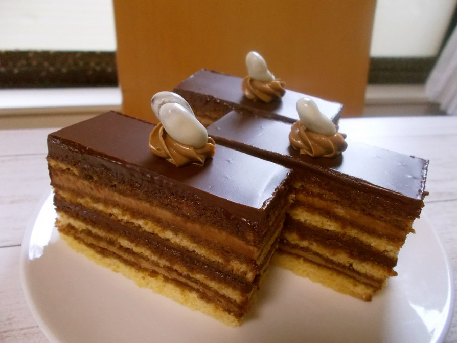 オペラ風♡チョコレートケーキの画像