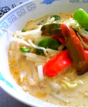 まろやかラーメン★豆乳投入で既製品が変身