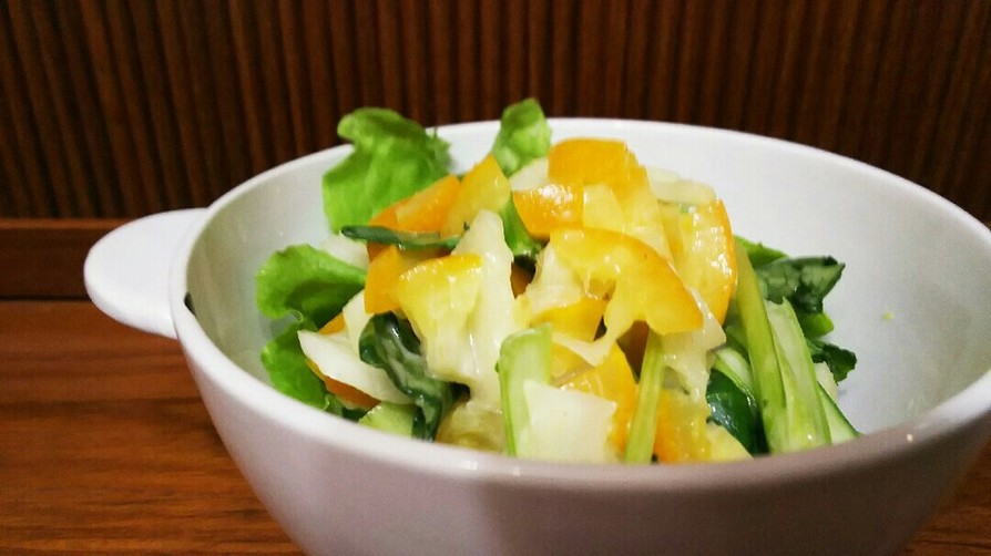 風邪予防に!キンカンと小松菜のサラダの画像