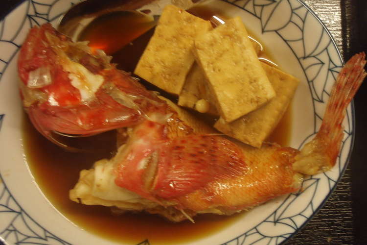 オニカサゴと焼き豆腐の煮付け レシピ 作り方 By Moki6284 クックパッド