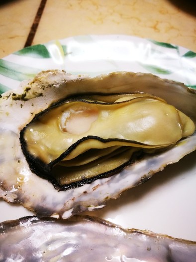 片付け簡単、プリップリの焼き牡蠣。の写真