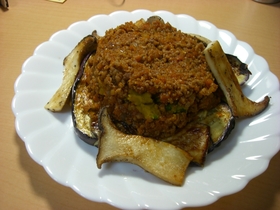かぼちゃとひき肉のミルフィーユ