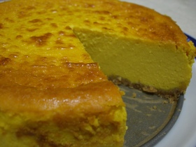 ミキサーでしっとりかぼちゃのチーズケーキ