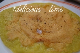 ポテトのパンケーキwithハム&チーズ。