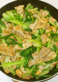 豚肉とチンゲン菜の中華風野菜炒め♪簡単