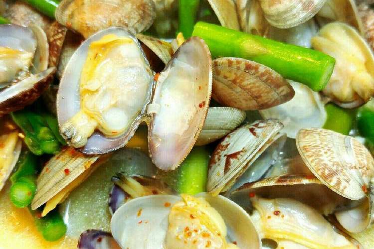 アサリとアスパラのにんにく炒め レシピ 作り方 By みゆたけ クックパッド 簡単おいしいみんなのレシピが374万品