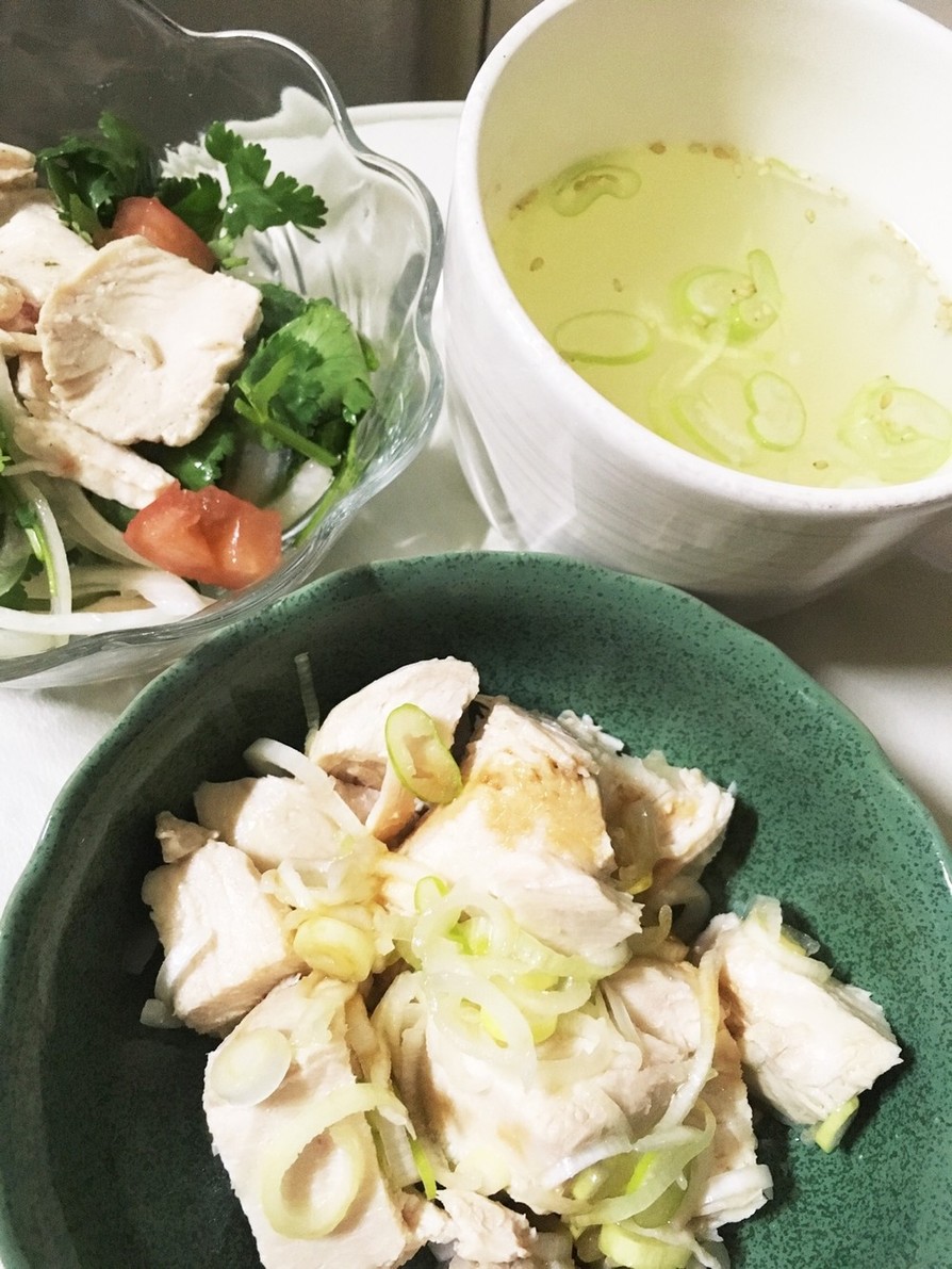 鶏スープ&蒸し鶏イミダペプチドで疲労回復の画像
