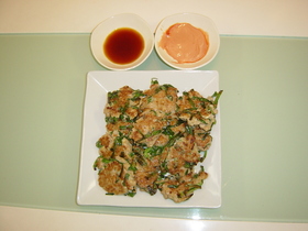 簡単!混ぜて焼くだけ!にらの落し焼き