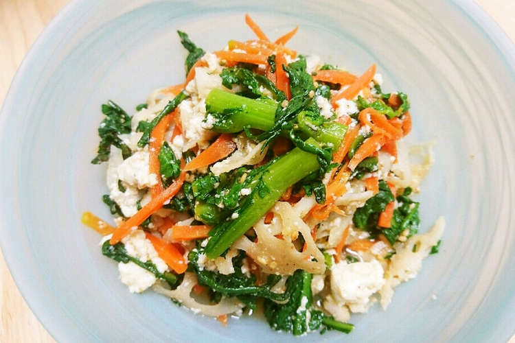 旦那喜ぶご飯6 春菊と野菜のごま白和え レシピ 作り方 By Mai2com クックパッド 簡単おいしいみんなのレシピが357万品