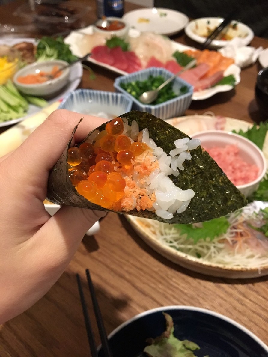 手巻き寿司 ネタメモの画像