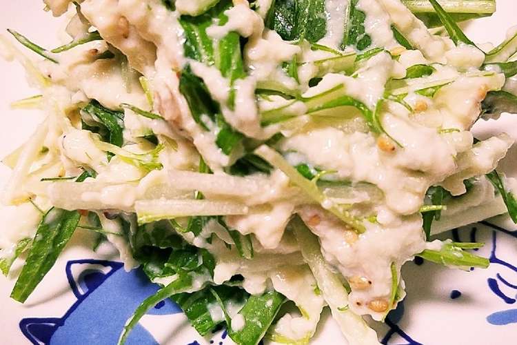 パッと一品 シャキシャキ水菜の白和え レシピ 作り方 By お料理男子tommy クックパッド