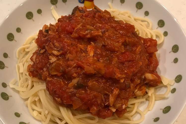 子供も食べる 鯖とトマトのまかないパスタ レシピ 作り方 By クックまいななパパ クックパッド 簡単おいしいみんなのレシピが350万品