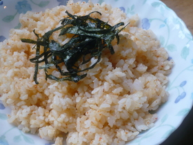 大葉にんにく醤油で❀明太マヨチャーハンฺ