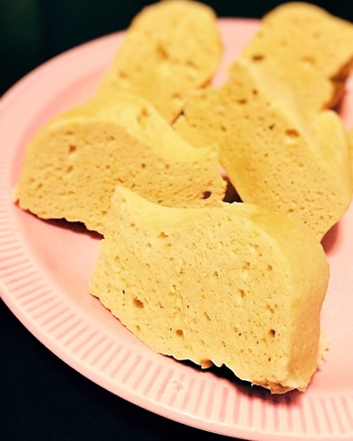 糖質制限◆レンジでプロテイン蒸しパンの写真