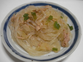 豆板醤のピリ辛春雨炒めd(ゝc_,・。)