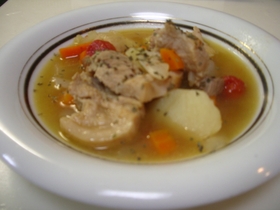 ほろ苦い大人の味☆豚肉のビール煮スープ
