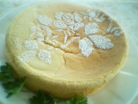 豆乳でチーズケーキ (*^^*)
