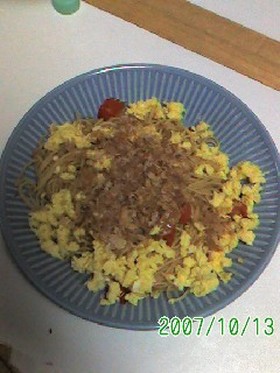 ツナ納豆スパゲティ