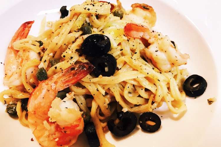 海老と黒オリーブとケイパーの生パスタ レシピ 作り方 By Hongkisan クックパッド 簡単おいしいみんなのレシピが356万品