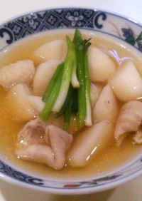 長芋と鶏皮のスープ