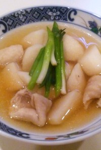 長芋と鶏皮のスープ