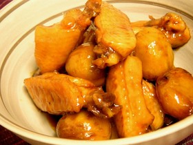 ■栗と手羽のやわらか煮■