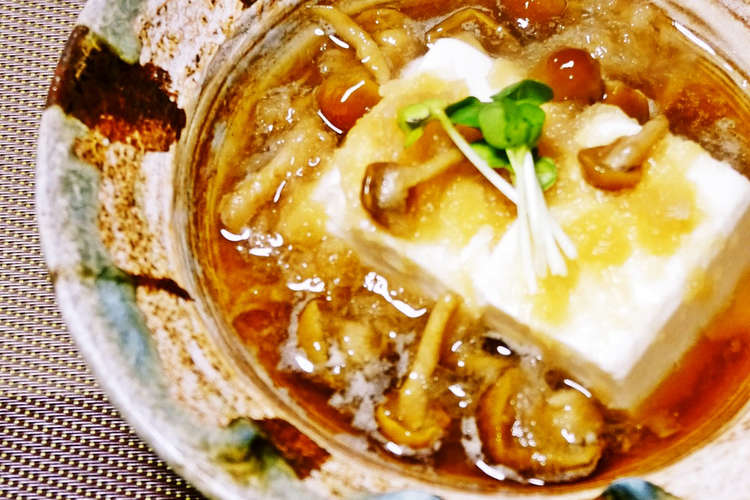 麺つゆで簡単 なめこおろし豆腐 レシピ 作り方 By オリエンタルママ クックパッド 簡単おいしいみんなのレシピが360万品