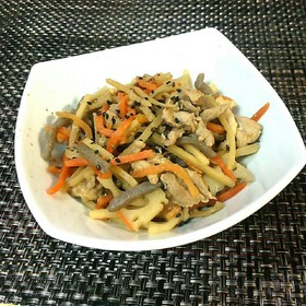 すき焼きのたれde超簡単♡豚肉きんぴら♪