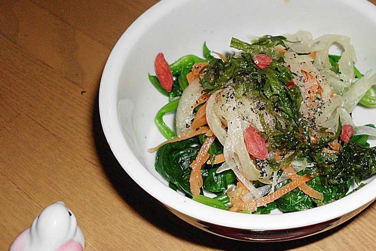 玉ねぎドレッシングdeほうれん草のサラダ レシピ 作り方 By 横浜市 クックパッド 簡単おいしいみんなのレシピが361万品