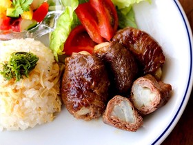 液体塩こうじで新玉ねぎの牛肉巻き