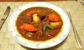 手作りブラウンソースのビーフシチュー