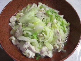 簡単!鶏とキャベツのレンジ蒸し