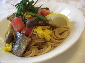 秋刀魚のパスタ わたソース