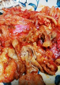 韓国料理トッポギ風豚キムチ