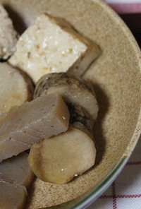 焼き豆腐、板蒟蒻、里芋の炊いたん