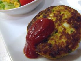 ゆで卵deハンバーグ風