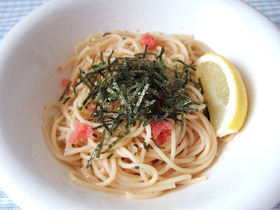 壁の○風☆明太子パスタ