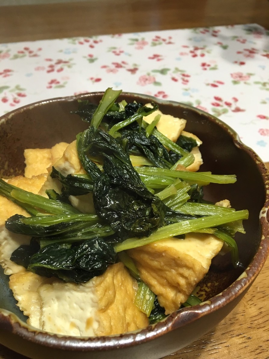 小松菜とあげ煮の画像