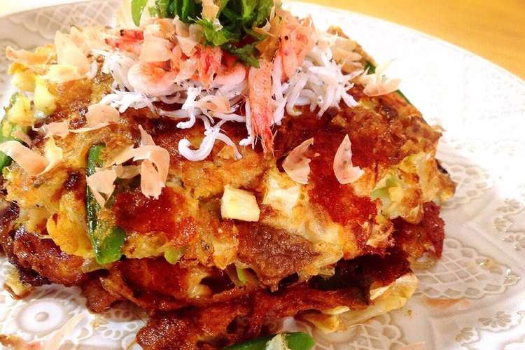 粉なしお好み焼き チーズ卵としらす桜海老 レシピ 作り方 By Misumisu07 クックパッド 簡単おいしいみんなのレシピが360万品