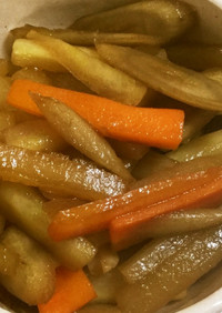 超楽々 弁当用野菜の甘辛煮レシピ作ります