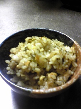 大根の葉で高菜風味の炒飯