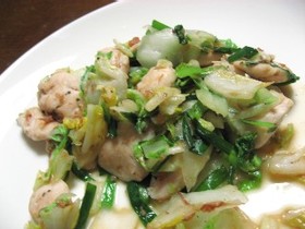 白菜のチャンプルー風