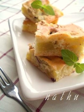 ノンバター・さつま芋の豆乳クリームケーキ