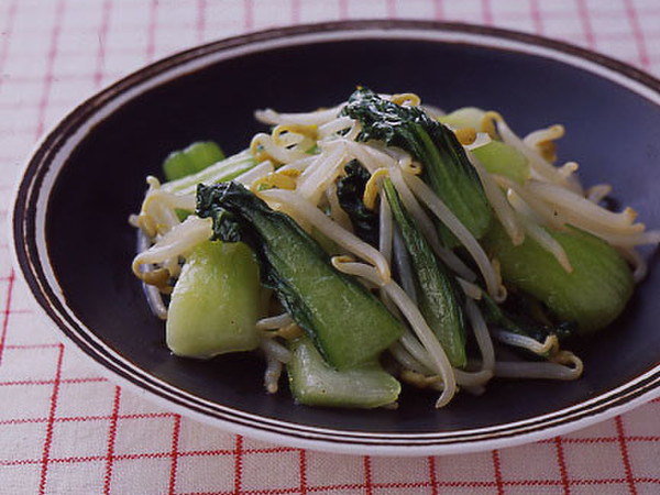 青梗菜ともやしのさっと炒め