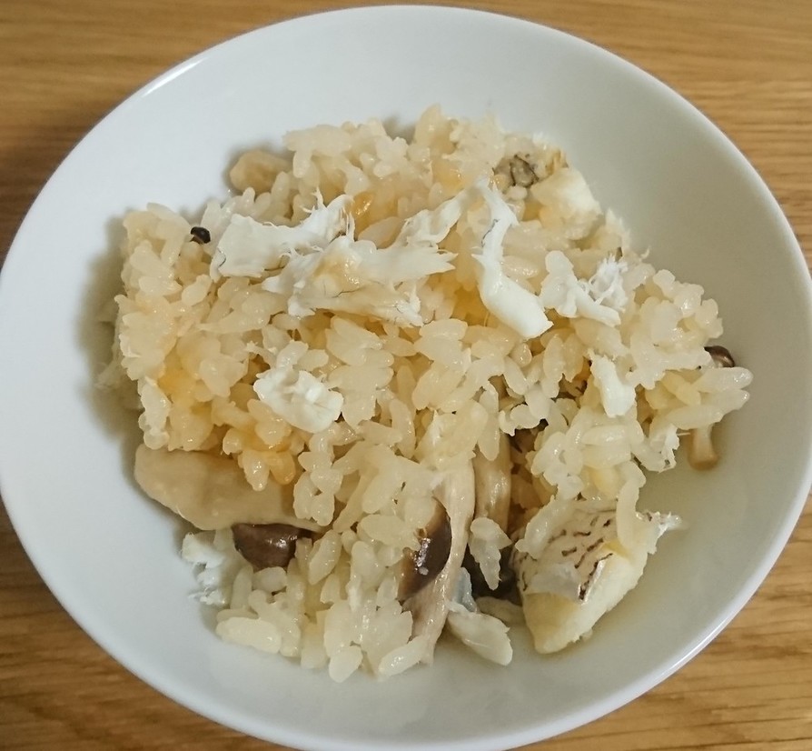 鯛×キノコの炊き込みご飯の画像