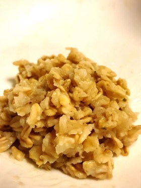 レンジで簡単!まるで玄米オートミールお粥