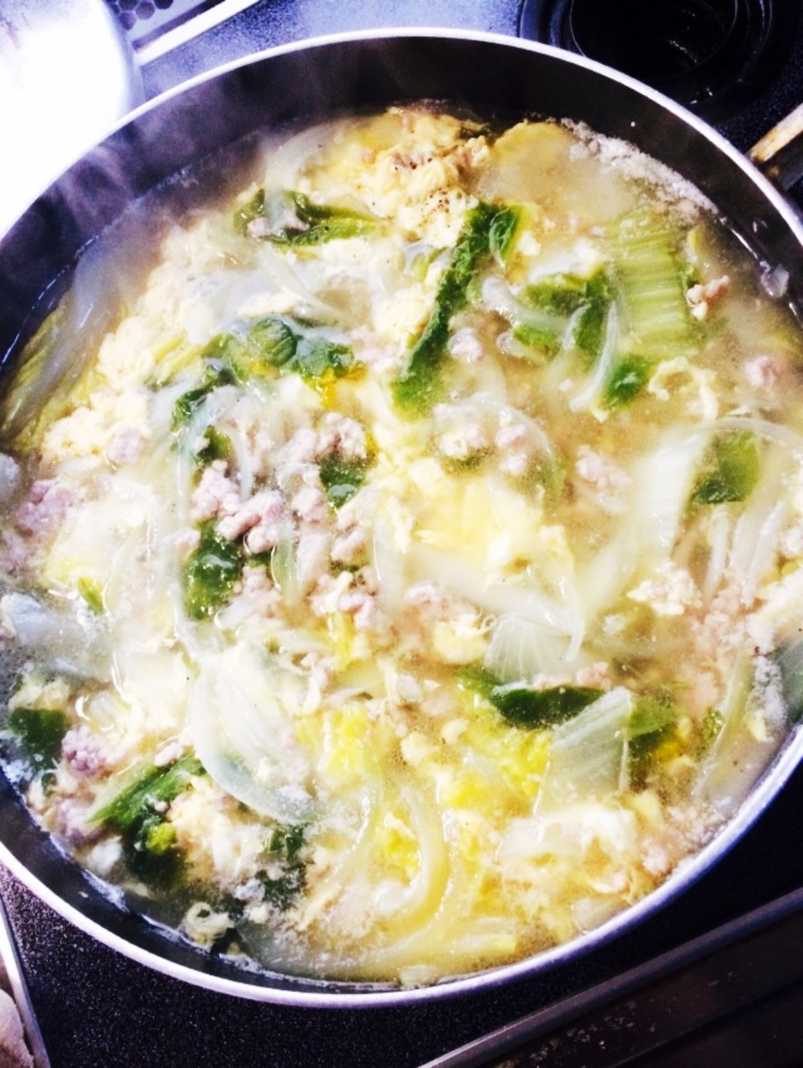 〜簡単！白菜と挽肉の中華スープ〜の画像