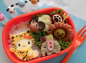 動物園キャラ弁 キティちゃん編